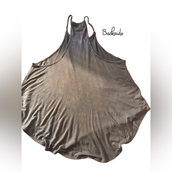 Hippie Chic Woman’s Novelty Boho Beach Boat Tank Top Gray White Size L - Picture 2 of 5